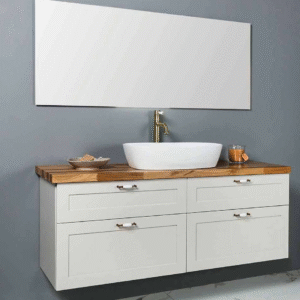 Vanity Cabinet With 2 Drawers, Special Engraved Front
